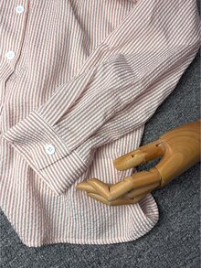 Franclia 女款條紋休閒百搭日常穿著襯衫 - 彩色 - 查看 7