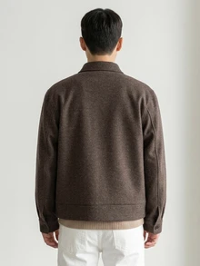DAZY Men's Autumn Fashion Versatile Jacket - Brown - View 2
