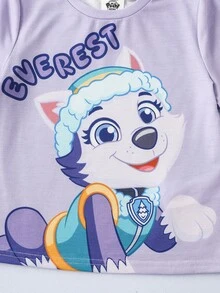 SHEIN | PAW Patrol 女童圓領短袖休閒T恤 - 彩色 - 查看 7