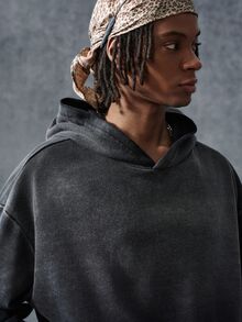 PAVTROS Men's Gradient Color Casual Daily Wear Hoodie - Black - View 3