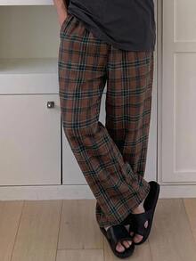 DAZY Spring Plaid Multi-Color Long Pants Men's Loungewear - Multicolor - View 5