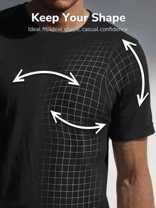 TekDrob Anti-Odor Modal T-Shirt With Crew-Neck And Rolled Tacked Cuffs - Black - View 4
