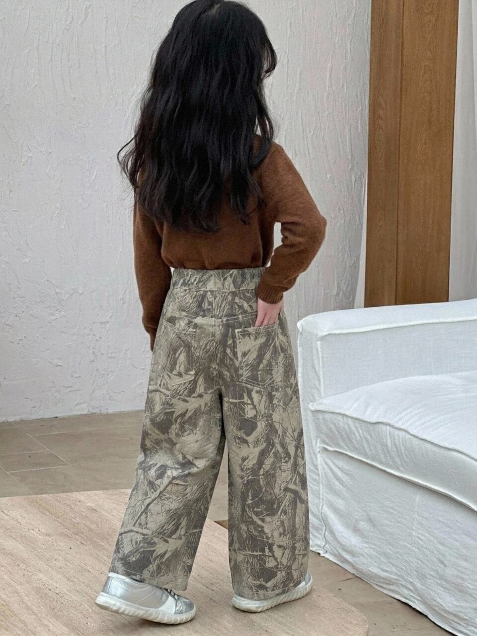 Young Boy Stylish Fashion Straight Leg Minimalist Long Pants Autumn/Winter Denim