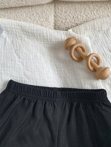 SHEIN Playful Pals 男嬰休閒紳士風 2 合 1 貼布繡 Polo 衫與長褲套裝 返校季 - 灰色 - 查看 7