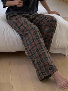 DAZY Spring Plaid Multi-Color Long Pants Men's Loungewear - Multicolor - View 6