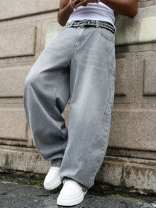 Major Grit Men's Casual Versatile Everyday Denim Jeans With Pockets - Grey - View 5