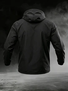 Gym Rark Men's Letter Pattern Zipper Casual Daily Travel Sports Jacket - Black - View 2