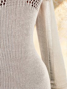Amplova Women's Detachable Sleeve Fitted Jumpsuit With Open Back And Lace-Up Detail, Edgy Sexy Style, Suitable For Autumn/Winter Wear, Distressed - Grey - View 10