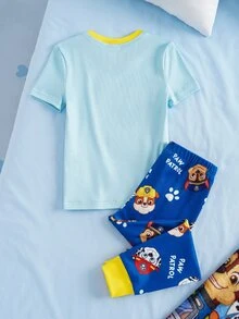 SHEIN | PAW Patrol 小男孩卡通印花修身家居服套裝 - 彩色 - 查看 2