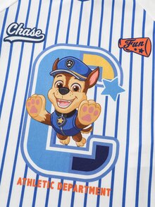 SHEIN | PAW Patrol Young Boy Striped Patchwork Cartoon Print T-Shirt - White - View 7