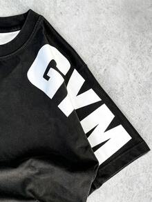 Gym Rark 男士字母圖案休閒日常旅行運動T恤 - 彩色 - 查看 3