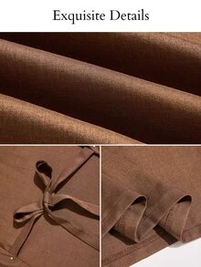 Poshavie Poshavie Plus Size Women's Fashion Blazer, Loose Double-Breasted Minimalist Elegant Business Casual Jacket, Suitable For Commuting, Office Evening Brown - Brown - View 7