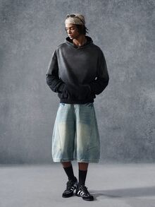 PAVTROS Men's Gradient Color Casual Daily Wear Hoodie - Black - View 4