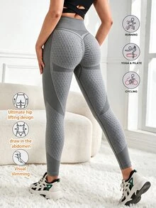 SHEIN Velisys 2pcs High Waist Seamless Sports Leggings - Multicolor - View 2