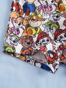 SHEIN | PAW Patrol 2pcs/Set Boys Toddler Underwear Set Tank Top & Boxer Briefs, All-Over Ditsy Floral, Cute & Adorable, 4-7Y - Multicolor - View 8