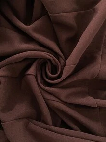 Easowa Women's Elegant 2 Pieces Set With Metal Flower Single Button Jacket And Pleated Skirt  Autumn/ Winter Elegant  Set  Work Outfits For Women - Brown - View 6