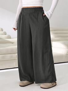 Solflare Plus Size Pants - Dark Grey - View 4