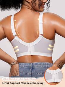 Bareli Dear 1pc Sexy Lace Plus Size Comfortable Seamless Push-Up Adjustable Underwire Bra - Multicolor - View 2