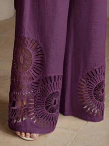 Anewsta Women Two-Piece Outfits - Purple - View 6