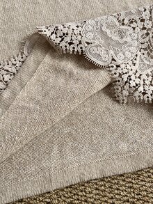 Grovea Setelan Sweater Lengan Panjang dan Rok Rajut Wanita Ukuran Besar untuk Musim Dingin - Aprikot - View 8
