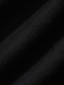 Dazy Maternity Solid Color Slim Fit Elastic Long Sleeve Casual Home Daily Vacation Spring Autumn Top Maternity High Neck Long Sleeve T-Shirt - Black - View 8