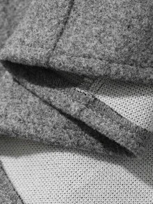 DAZY Autumn/Winter Gray Stand Collar Elegant Vintage Commute Date Elegant Women Mid-Length Dress - Grey - View 9