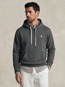 Lornavo Men's Cotton Flat Cap Rope Solid Color Hoodie, High-Quality Store Style Beach Holiday Dark Grey Autumn Casual - Black - View 5