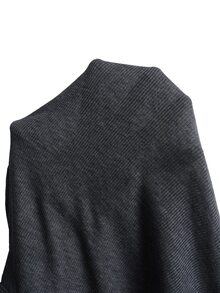 SHEIN BASICS 女款純色修身百搭日常長袖T恤 工作穿搭 炭灰色 秋冬休閒 - 黑色 - 查看 10