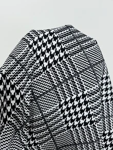 Shapeblank 大尺碼女款格紋休閒百搭日常穿著長褲 - 黑色 - 查看 8