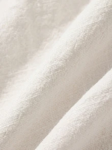 DAZY 女款棉混紡寬鬆版型純紫色休閒日常百搭襯衫 - 白色 - 查看 7