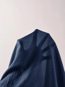 Solivie 女款休閒細肩帶上衣、抽繩腰口袋短褲與開襟外套三件套 - 藏蓝色 - 查看 9