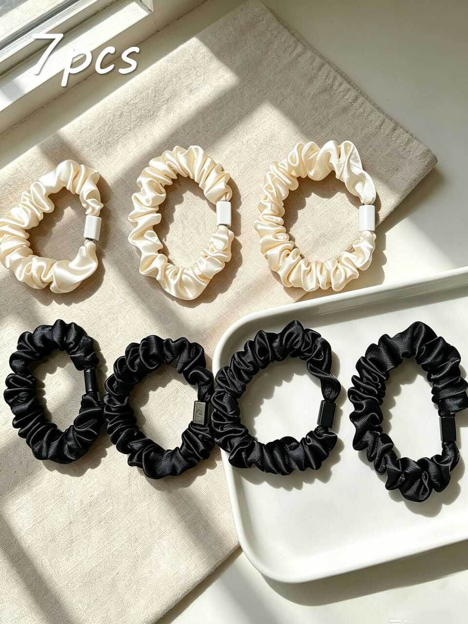 Casual Versatile Minimalist Solid Color Hair Scrunchie