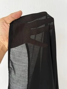 Maweii Plus Size Women Solid Color Lantern Sleeve Backless Sexy Elegant Dress Fall - Black - View 8