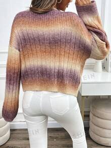 SHEIN LUNE 女款紮染休閒百搭日常穿搭開襟衫 - 卡其色 - 查看 2