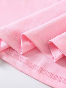 Manfinity Homme Men's Plus Size Summer Casual Short Sleeve T-Shirt - Pink - View 3