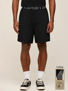 OTTIMOZO Men's Casual Loose Fit Sports Shorts, Gym,Cooling,Lightweight,Running,Workout,Outdoor,Breathable,2-In-1 Shorts, - Black - View 1
