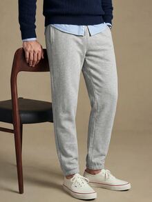 Lornavo Men's Casual Drawstring Waist Tapered Sweatpants - Light Grey - View 6