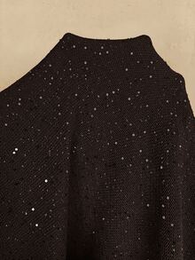 Auralis 大尺碼女款海星圖案休閒性感可愛日常針織洋裝，適合秋季度假、夜晚正式場合，黑金配色 - 咖啡棕 - 查看 9