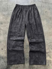 SHEIN 兒童青少年男孩休閒百搭動漫塗鴉圖案運動長褲，適合通勤、上學、日常休閒穿著、運動，適用秋冬 - 灰色 - 查看 4