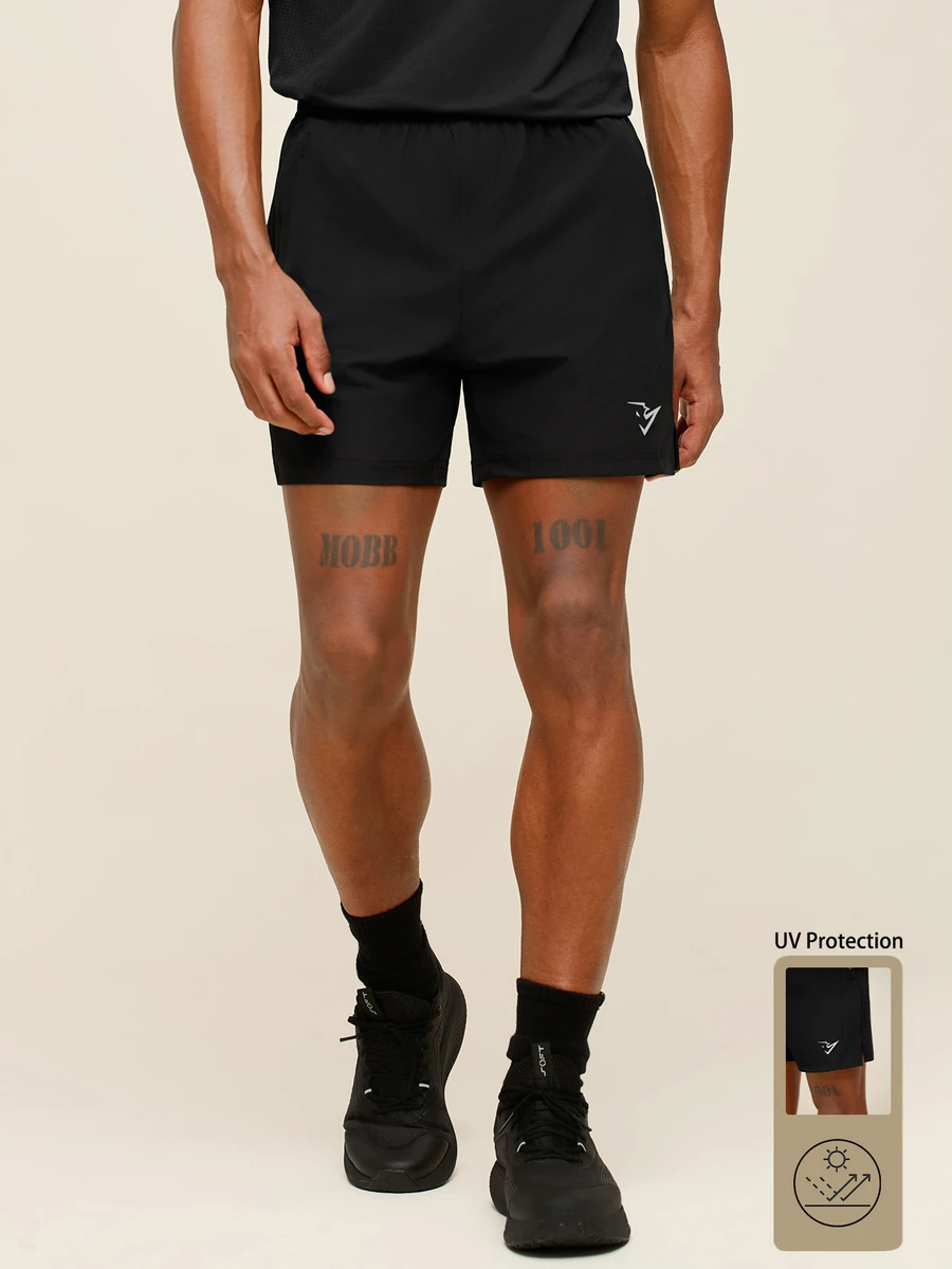 OTTIMOZO Men's Geometric Print Pocket Loose Fit Sports Shorts, Gym,Workout,Outdoor,Running,Jogging ,Brands,Cooling,High Stretch - Black - View 1