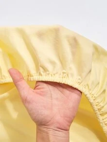 Brilight Batwing Sleeve Front Elastic Ruched Cutout Oversized Elegant Loose Blouse For Beach Going Out Vacation Casual Streetwe Pale Yellow Summer - Light Yellow - View 4