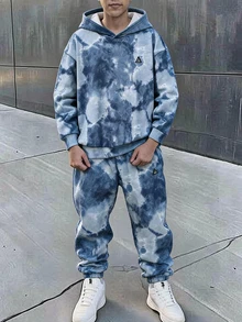 SHEIN Boys Casual Comfortable Versatile Crew Neck Sweatshirt & Long Pants Set - Multicolor - View 8