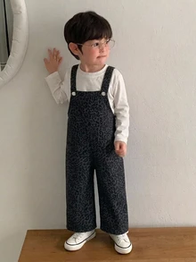 DAZY 嬰兒(男童)韓版復古寬鬆牛仔吊帶褲，夏季薄款休閒時尚長版連身褲，秋季適用 - 彩色 - 查看 7