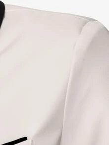 Manfinity Mode 男士日常紳士休閒英倫風工作必備休閒時尚夾克褲裝套裝 - 杏色 - 查看 6