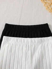 SHEIN 女童細肩帶背心上衣搭配短袖條紋套裝組 - 彩色 - 查看 2