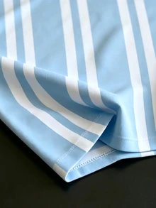 Gritte Field Kaos Rajut Pria Lengan Pendek Leher Bulat Motif Digital Longgar Gaya Jalanan, Musim Panas, ...Jalanan - MultiWarna - View 4