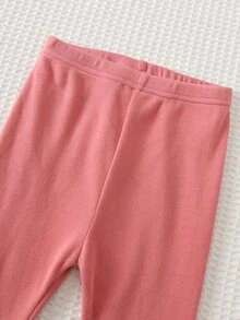 Cozy Pixies 2件組女嬰童休閒日常舒適印花連帽套頭寬鬆衛衣與素色針織秋冬長褲套裝 - 粉色 - 查看 5