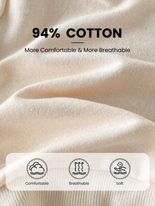 SHEIN 新生兒秋季風格3件套服裝組合，94%棉熊刺繡衛衣、羅紋長褲與針織帽，柔軟透氣冬季衣物 - 卡其色 - 查看 9