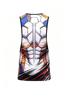 Gym Rark Men's All-Over Print Casual Daily Sports Top, Gym - Multicolor - View 2