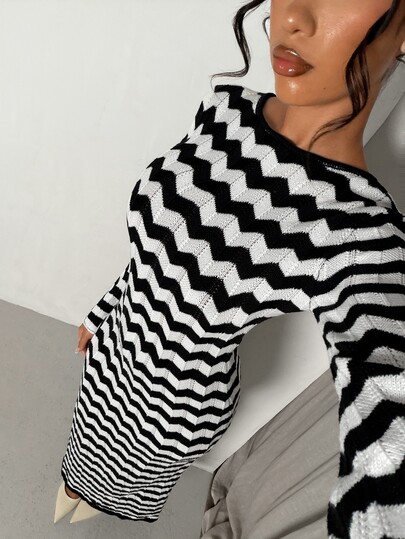 SHEIN Glamour Robe pull femme automne/hiver, robe élégante pour femme, robe longue